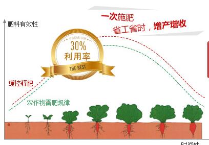 玉米缓释肥释放示意图